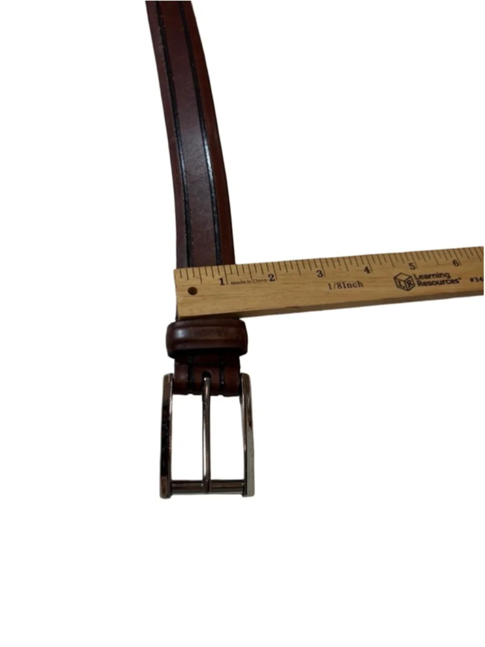 Allen Edmonds Calfskin Leather Belt Brown Size 42 USA Classic Dress